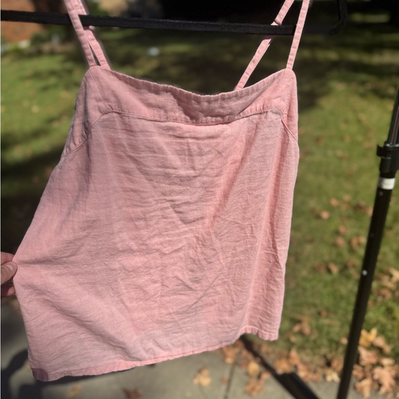 State of Day Pink Linen Blend Cami Top - M - Picture 1 of 4